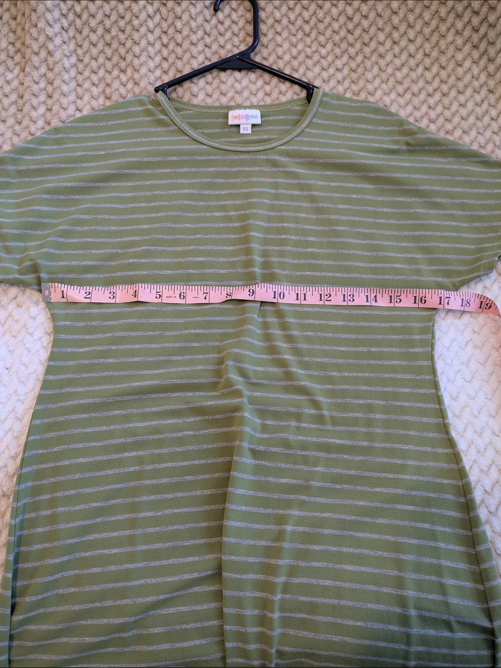 LuLaRoe Light Green Striped Maxi Dress